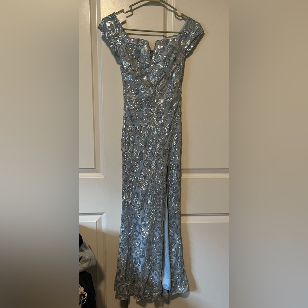 Windsor Light Blue Sequin Dress